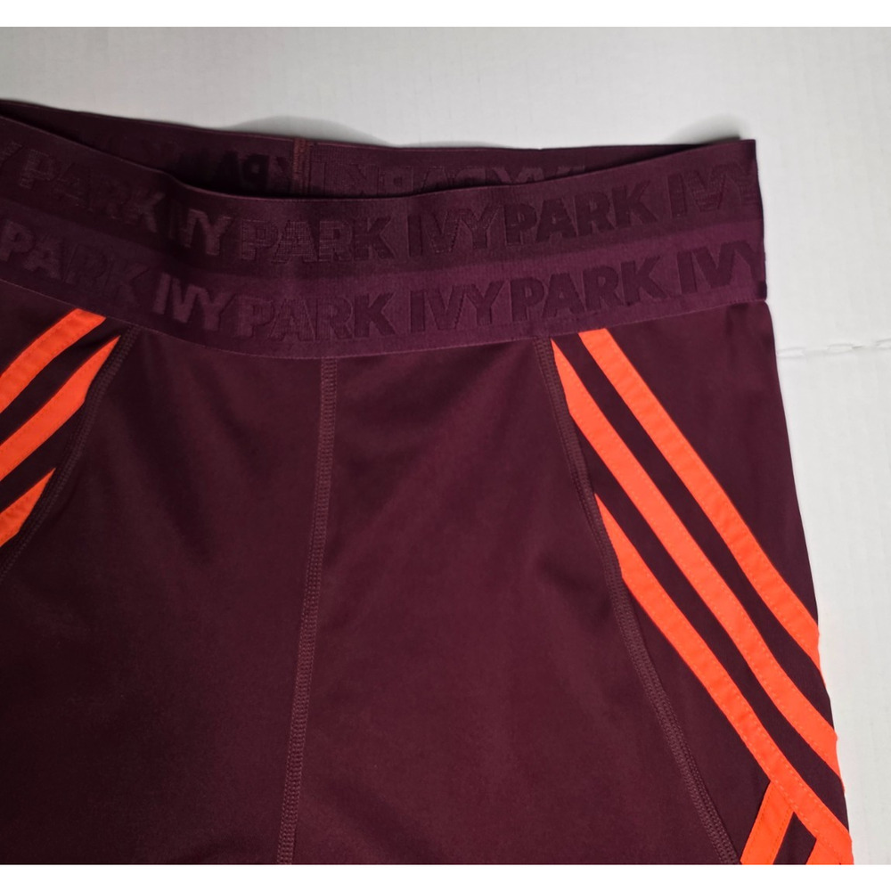 Adidas X IVY PARK Beyoncé Maroon & Solar Orange Striped w/Mesh Panels sz M - Picture 7 of 10